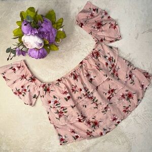 NWT American Eagle Pink Off the Shoulder Blouse